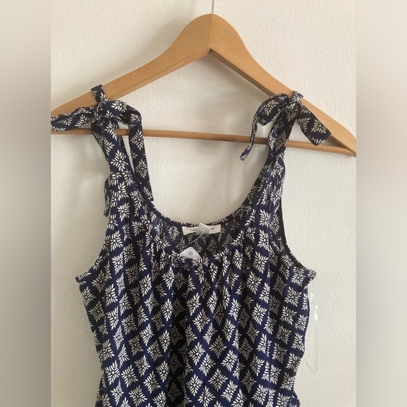 Beach Lunch Lounge Tie Shoulder Maxi Dress Boho Cottage Spring NWT - Picture 9 of 11